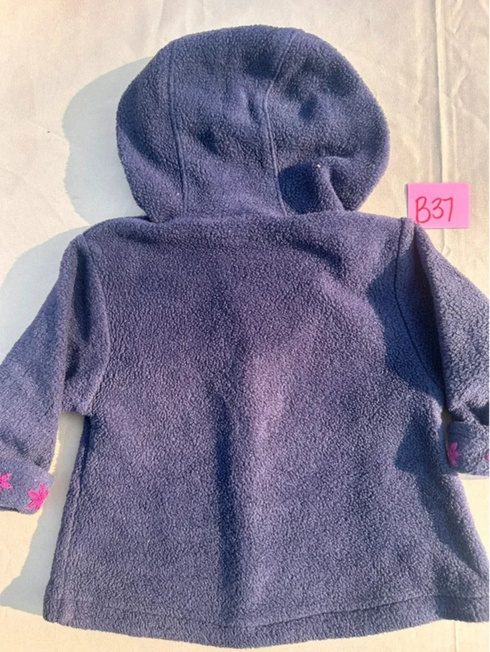 Koala Kids Purple Fleece Floral Hooded Jacket 12M (B37)